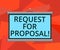 Word writing text Request For Proposal. Business concept for document that solicits proposal made through a bidding