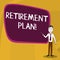 Word writing text Retirement Plan. Business concept for income goals actions and decisions necessary achieve goals