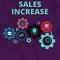 Word writing text Sales Increase. Business concept for Grow your business by finding ways to increase sales Set of