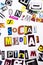 A word writing text showing concept of Social Media made of different magazine newspaper letter for Business case on the white bac