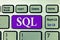 Word writing text Sql. Business concept for A standard computer language for relational database management