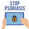 Word writing text Stop Psoriasis. Business concept for End the disorder that causes the rapid buildup of skin cells