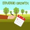 Word writing text Strategic Growth. Business concept for create plan or schedule to increase stocks or improvement Male