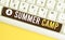 Word writing text Summer Camp. Business concept for Supervised program for kids and teenagers during summertime. White