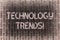 Word writing text Technology Trends. Business concept for Trending Modern Viral Advanced Development Trendy New Brick