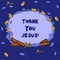 Word writing text Thank You Jesus. Business concept for Being grateful for what the Lord has given you Religious Wreath