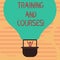 Word writing text Training And Courses. Business concept for series of lessons teaching the skills you need Hu analysis