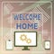 Word writing text Welcome Home. Business concept for Expression Greetings New Owners Domicile Doormat Entry Business