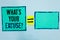 Word writing text What s is Your Excuse question. Business concept for Explanations for not doing something Inquiry Black lined gr