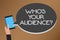 Word writing text Who s is Your Audience question. Business concept for asking someone about listeners category Coaching Mobile te