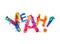 Word Yeah! Splash paint letters