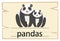 Wordcard template for word pandas