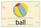 Wordcard for word ball