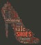 Wordcloud: silhouette of shoes