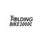 Wordmark folding bike logo vector template
