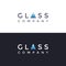 Wordmark glass company logo icon vector