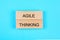 Words Agile thinking on wooden blocks