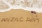 Words Anzac day on the sand