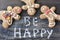 Words Be Happy with Gingerbread Cookies