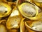 The words in Chinese new year`s gold bullions are mean ` Wish you have a flow of money.`