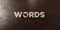 Words - grungy wooden headline on Maple - 3D rendered royalty free stock image