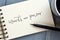 WORDS ARE POWER hand-lettered in notepad