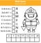 Words puzzle children educational game with mathematics equations. Counting and letters game. Learning numbers and vocabulary