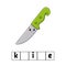 Words puzzle. Knife. Education developing worksheet. Learning game for kids. Color activity page. Puzzle for children. English for