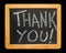 The Words Thank You on Blackboard
