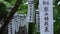 Words of wisdom and prayers on flags at an Japanese Shinto Shrine
