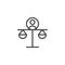 Work balance line icon