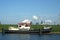 Work boat on the North Sea Canal