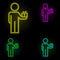 work bonuses neon color set icon. Simple thin line, outline vector of business organisation icons for ui and ux, website or mobile