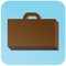 Work Briefcase Blue Brown Color Gradient Icon