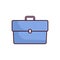 Work briefcase icon, baggagge vector illustration