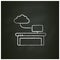 Work data cloud storage chalk icon