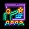 Work Development Training neon glow icon illustration