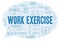 Work Exercise word cloud. Wordcloud made with text only