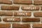 Work-family conflict symbol. Concept words Work-family conflict on red brown brick wall on beautiful red brown brick wall