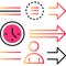 Work flow process icon time management vector