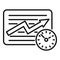 Work flow time icon outline . Control task