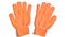 Work gloves orange on white background