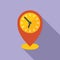 Work hour location icon flat vector. Flexible people