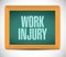 work injury board sign illustration design