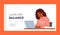 Work-Life Balance Landing Page Template. Focused Woman Character Typing On Laptop, Engrossed In Work Vector Illustration