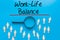 Work-Life Balance Sign on white paper. Man Hand Holding Paper with text. Isolated on Workers concept, Magnifying glass. Blue