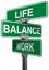 Work Life or Balance street signs