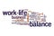 Work-life balance word cloud concept