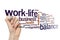Work-life balance word cloud concept