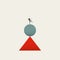 Work life family balance for working mother vector concept. Symbol of hard job, finding peace. Minimal illustration.